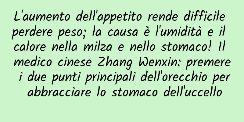 L'aumento dell'appetito rende difficile perdere peso; la causa è l'umidità e il calore nella milza e nello stomaco! Il medico cinese Zhang Wenxin: premere i due punti principali dell'orecchio per abbracciare lo stomaco dell'uccello