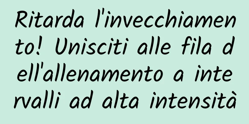 Ritarda l'invecchiamento! Unisciti alle fila dell'allenamento a intervalli ad alta intensità