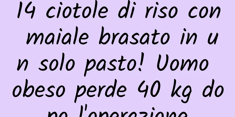 14 ciotole di riso con maiale brasato in un solo pasto! Uomo obeso perde 40 kg dopo l'operazione