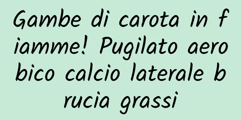 Gambe di carota in fiamme! Pugilato aerobico calcio laterale brucia grassi