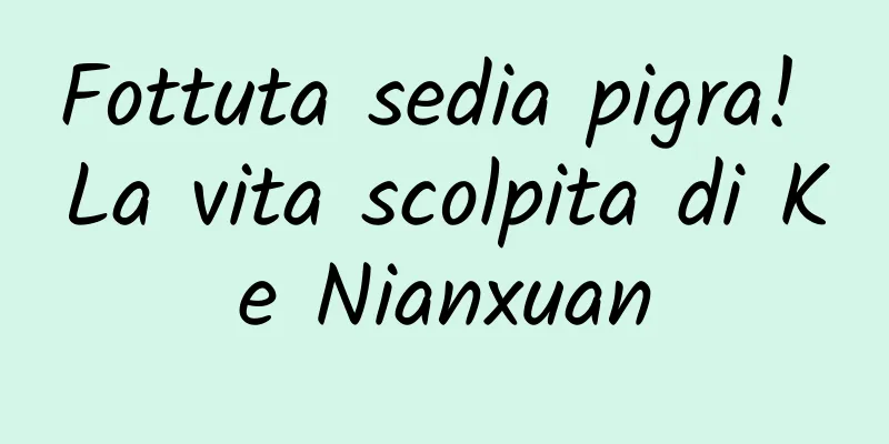 Fottuta sedia pigra! La vita scolpita di Ke Nianxuan