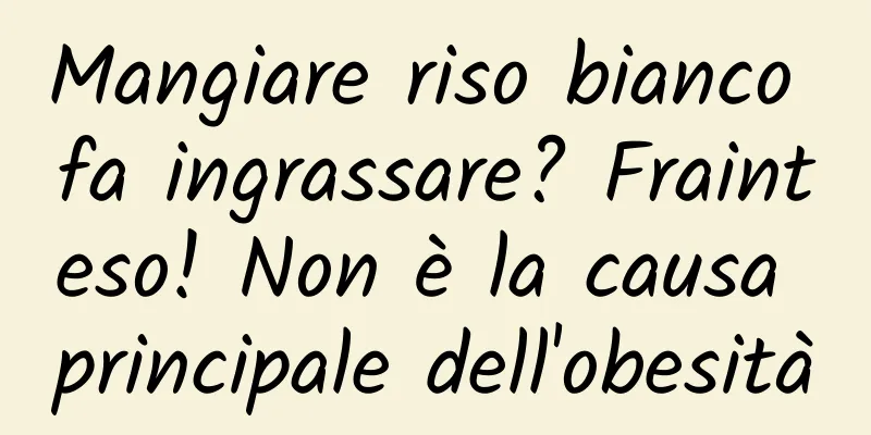 Mangiare riso bianco fa ingrassare? Frainteso! Non è la causa principale dell'obesità