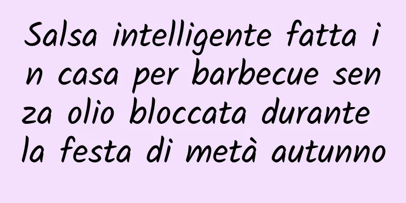 Salsa intelligente fatta in casa per barbecue senza olio bloccata durante la festa di metà autunno
