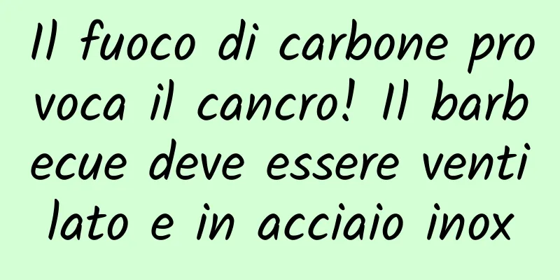 Il fuoco di carbone provoca il cancro! Il barbecue deve essere ventilato e in acciaio inox