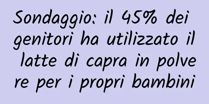 Sondaggio: il 45% dei genitori ha utilizzato il latte di capra in polvere per i propri bambini