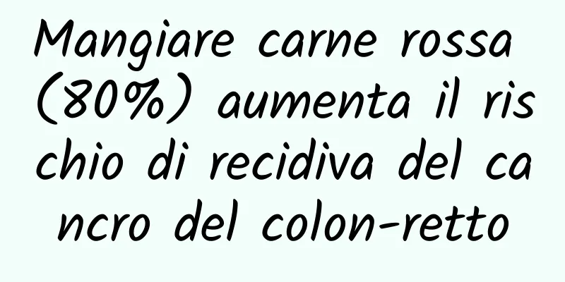 Mangiare carne rossa (80%) aumenta il rischio di recidiva del cancro del colon-retto