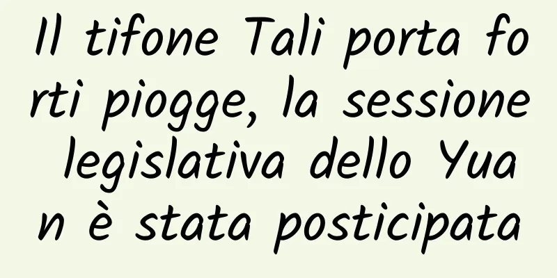 Il tifone Tali porta forti piogge, la sessione legislativa dello Yuan è stata posticipata