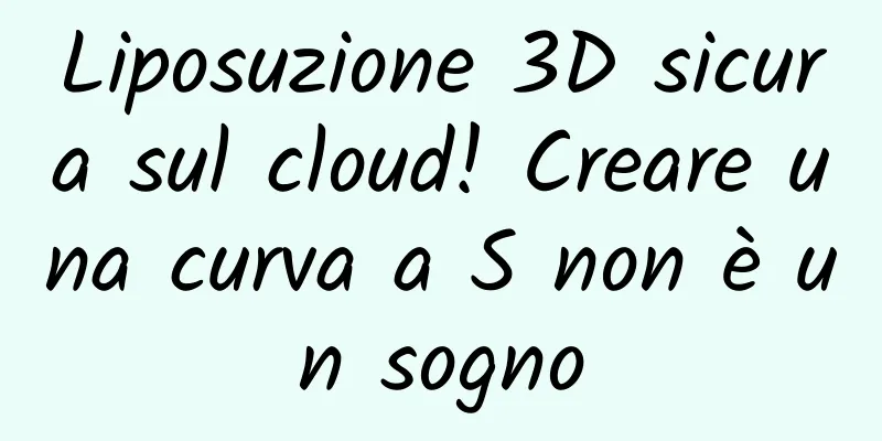 Liposuzione 3D sicura sul cloud! Creare una curva a S non è un sogno
