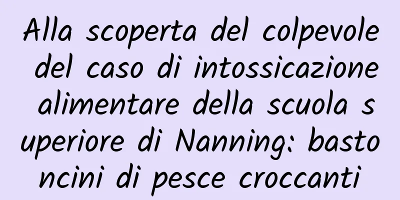 Alla scoperta del colpevole del caso di intossicazione alimentare della scuola superiore di Nanning: bastoncini di pesce croccanti