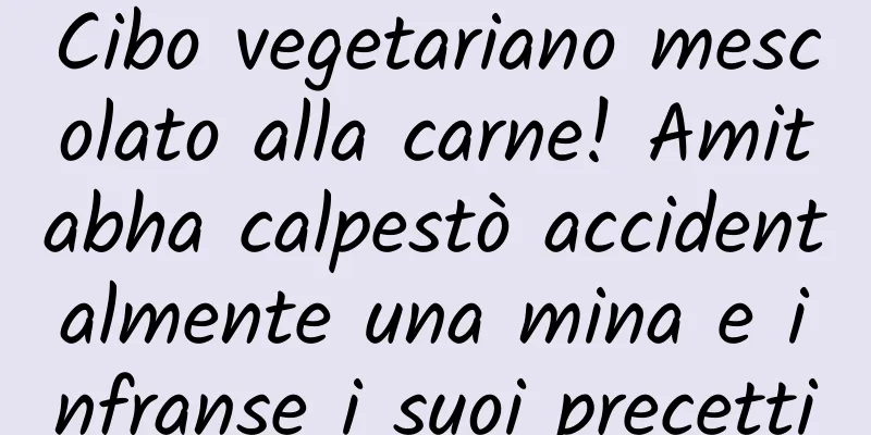 Cibo vegetariano mescolato alla carne! Amitabha calpestò accidentalmente una mina e infranse i suoi precetti