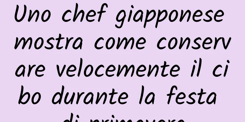 Uno chef giapponese mostra come conservare velocemente il cibo durante la festa di primavera