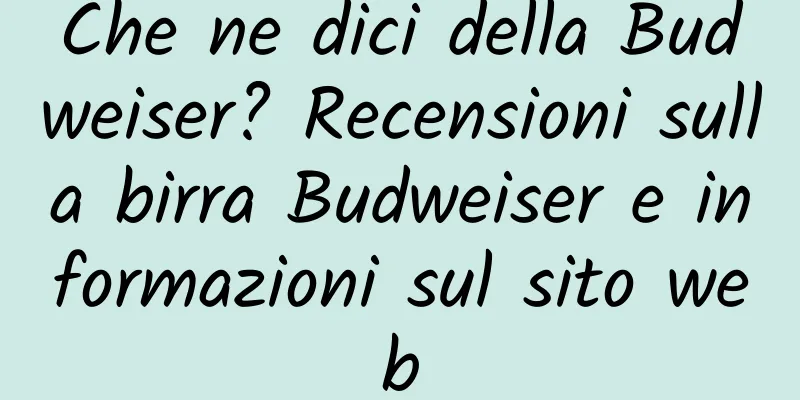 Che ne dici della Budweiser? Recensioni sulla birra Budweiser e informazioni sul sito web