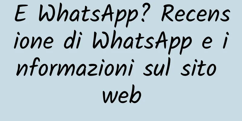 E WhatsApp? Recensione di WhatsApp e informazioni sul sito web