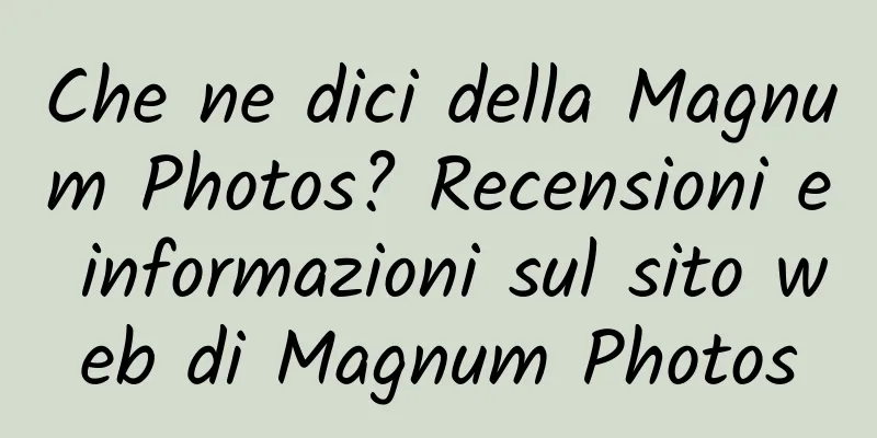 Che ne dici della Magnum Photos? Recensioni e informazioni sul sito web di Magnum Photos