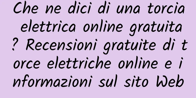 Che ne dici di una torcia elettrica online gratuita? Recensioni gratuite di torce elettriche online e informazioni sul sito Web