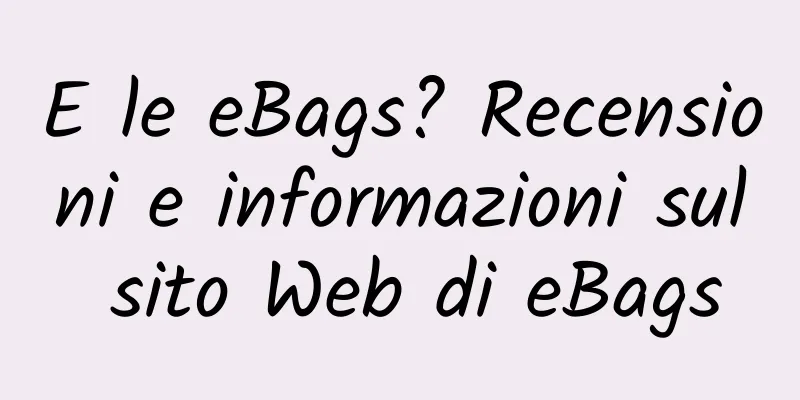 E le eBags? Recensioni e informazioni sul sito Web di eBags