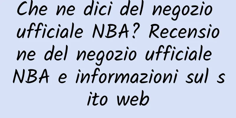 Che ne dici del negozio ufficiale NBA? Recensione del negozio ufficiale NBA e informazioni sul sito web