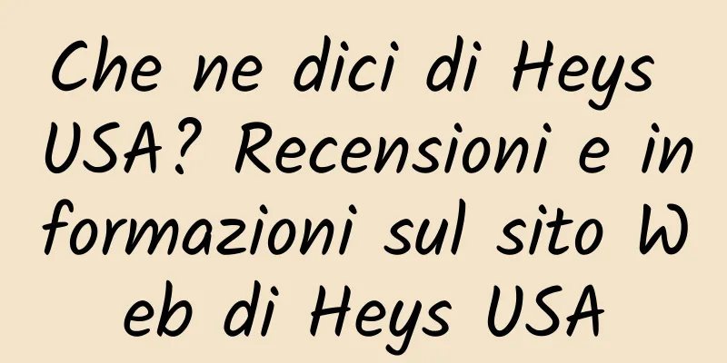 Che ne dici di Heys USA? Recensioni e informazioni sul sito Web di Heys USA