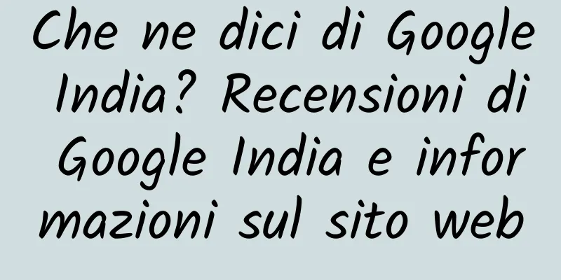 Che ne dici di Google India? Recensioni di Google India e informazioni sul sito web