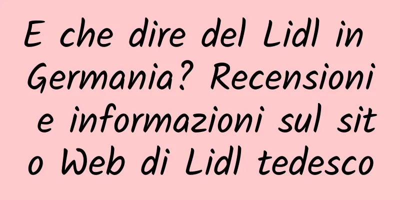 E che dire del Lidl in Germania? Recensioni e informazioni sul sito Web di Lidl tedesco