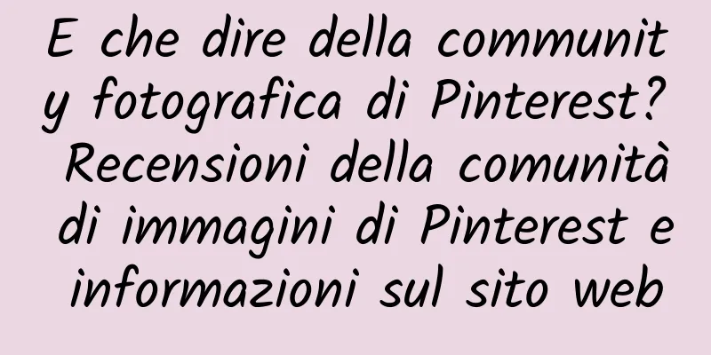 E che dire della community fotografica di Pinterest? Recensioni della comunità di immagini di Pinterest e informazioni sul sito web