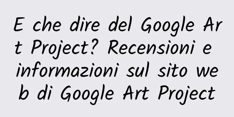 E che dire del Google Art Project? Recensioni e informazioni sul sito web di Google Art Project