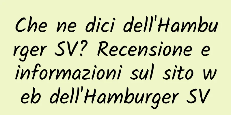 Che ne dici dell'Hamburger SV? Recensione e informazioni sul sito web dell'Hamburger SV