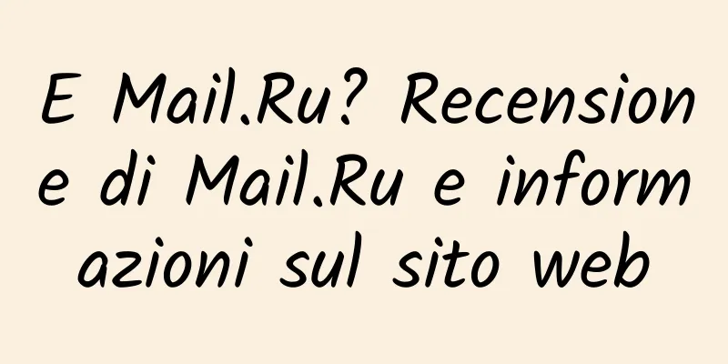 E Mail.Ru? Recensione di Mail.Ru e informazioni sul sito web