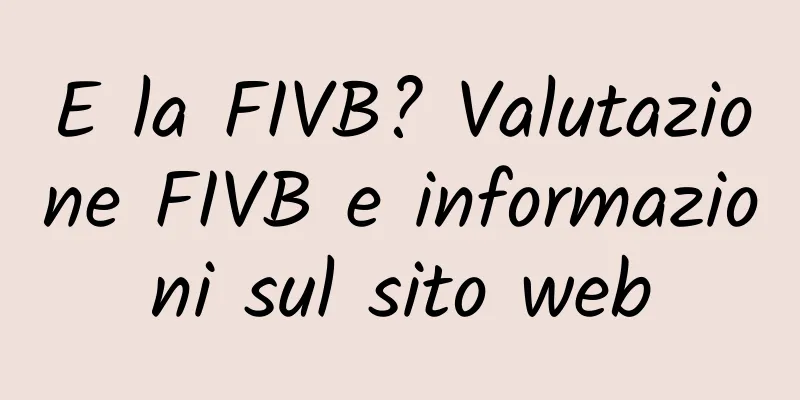 E la FIVB? Valutazione FIVB e informazioni sul sito web