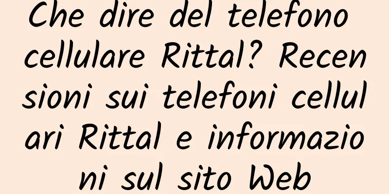 Che dire del telefono cellulare Rittal? Recensioni sui telefoni cellulari Rittal e informazioni sul sito Web