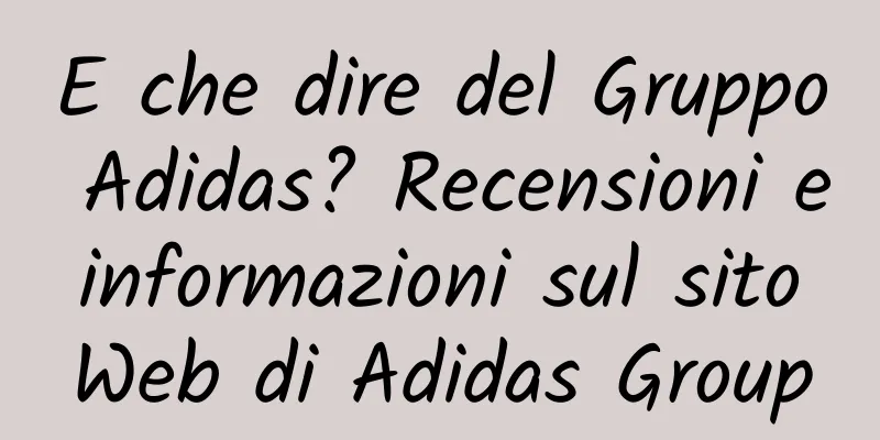 E che dire del Gruppo Adidas? Recensioni e informazioni sul sito Web di Adidas Group