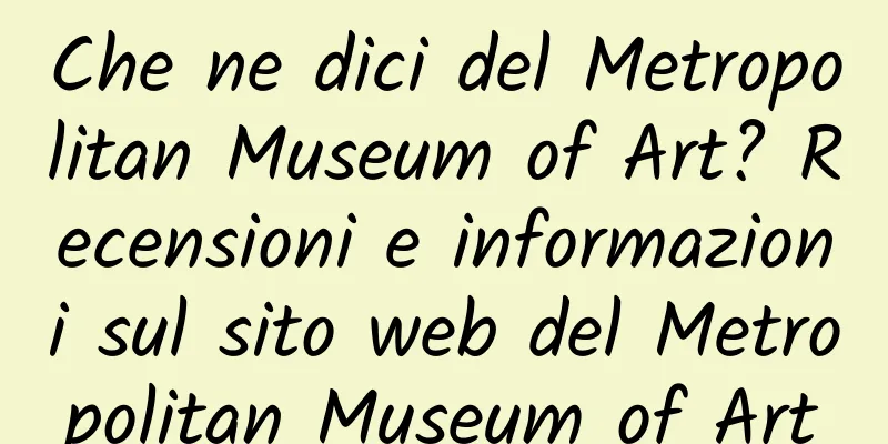 Che ne dici del Metropolitan Museum of Art? Recensioni e informazioni sul sito web del Metropolitan Museum of Art