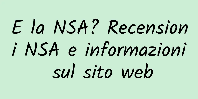 E la NSA? Recensioni NSA e informazioni sul sito web