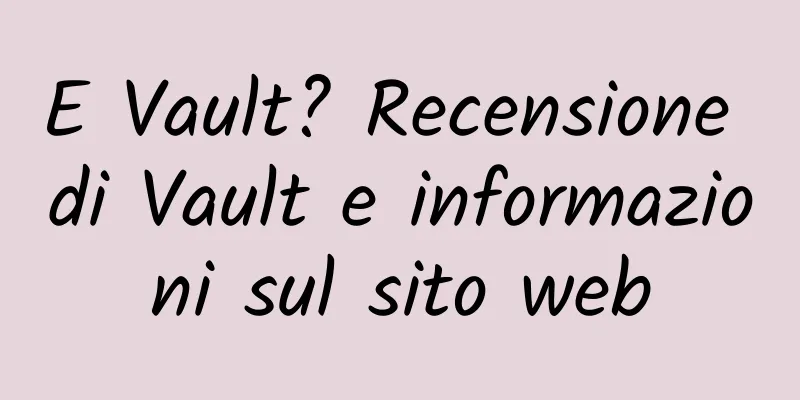 E Vault? Recensione di Vault e informazioni sul sito web