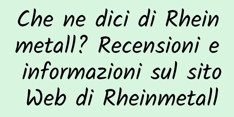Che ne dici di Rheinmetall? Recensioni e informazioni sul sito Web di Rheinmetall