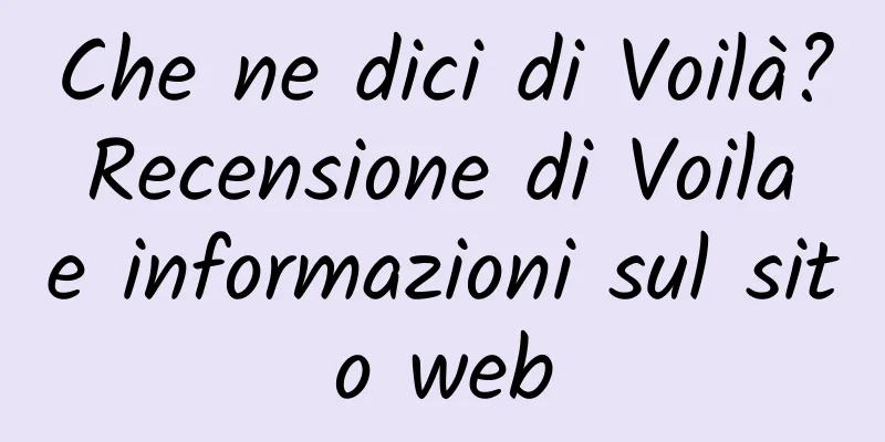 Che ne dici di Voilà? Recensione di Voila e informazioni sul sito web