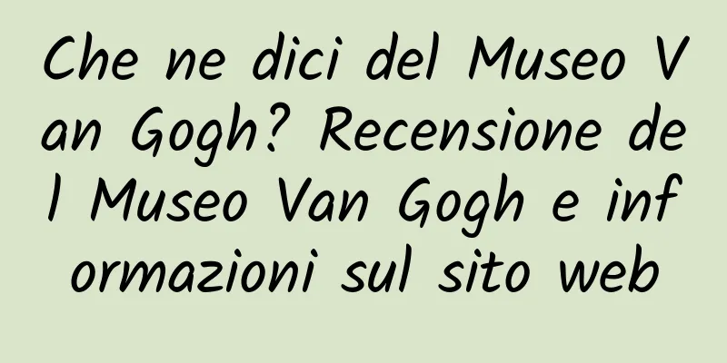 Che ne dici del Museo Van Gogh? Recensione del Museo Van Gogh e informazioni sul sito web