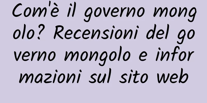 Com'è il governo mongolo? Recensioni del governo mongolo e informazioni sul sito web