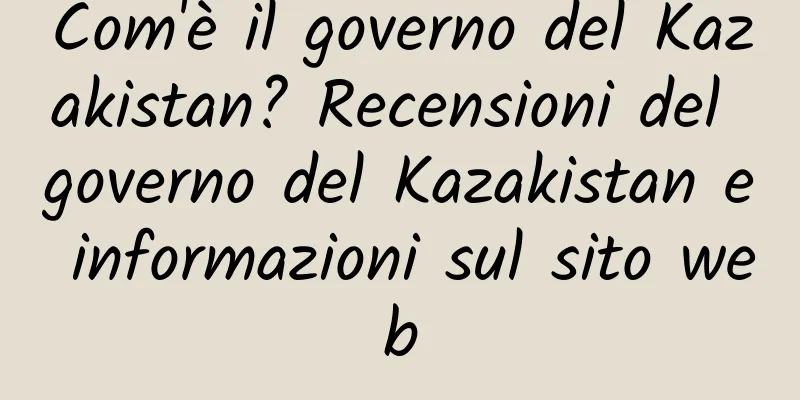 Com'è il governo del Kazakistan? Recensioni del governo del Kazakistan e informazioni sul sito web