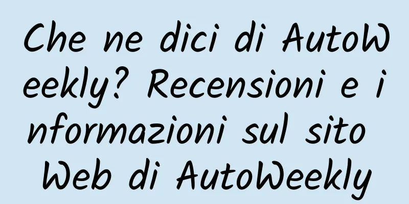 Che ne dici di AutoWeekly? Recensioni e informazioni sul sito Web di AutoWeekly