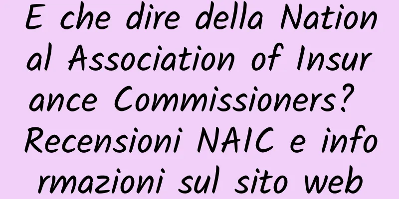 E che dire della National Association of Insurance Commissioners? Recensioni NAIC e informazioni sul sito web