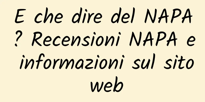 E che dire del NAPA? Recensioni NAPA e informazioni sul sito web