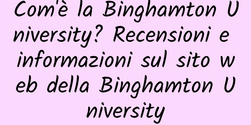 Com'è la Binghamton University? Recensioni e informazioni sul sito web della Binghamton University