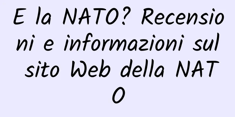 E la NATO? Recensioni e informazioni sul sito Web della NATO
