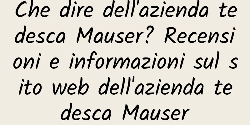 Che dire dell'azienda tedesca Mauser? Recensioni e informazioni sul sito web dell'azienda tedesca Mauser