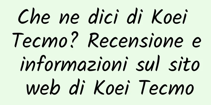Che ne dici di Koei Tecmo? Recensione e informazioni sul sito web di Koei Tecmo