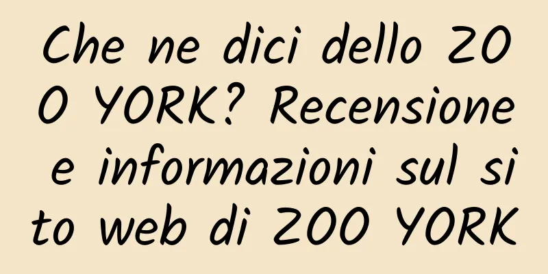 Che ne dici dello ZOO YORK? Recensione e informazioni sul sito web di ZOO YORK