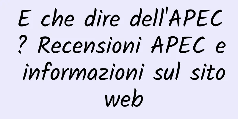 E che dire dell'APEC? Recensioni APEC e informazioni sul sito web