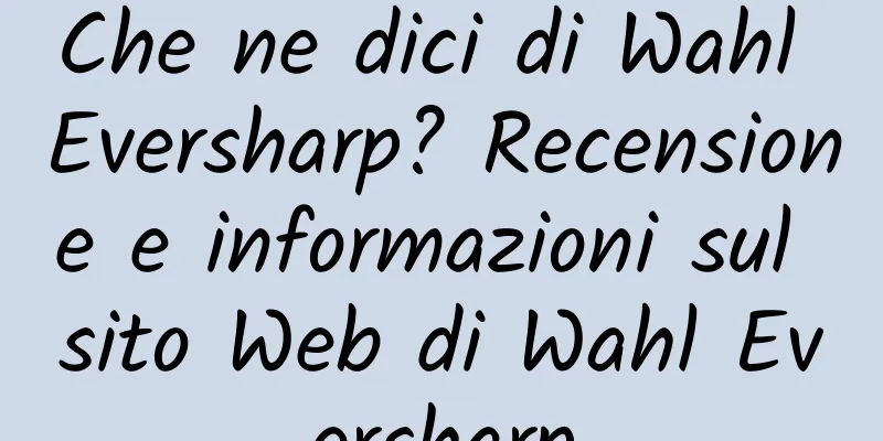 Che ne dici di Wahl Eversharp? Recensione e informazioni sul sito Web di Wahl Eversharp