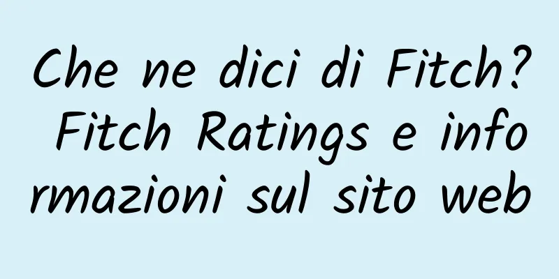 Che ne dici di Fitch? Fitch Ratings e informazioni sul sito web